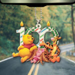 Winnie-the-Pooh 100th Anniversary Custom shape 2-sided Acrylic Car Ornament – NGHIAVT9566