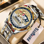 New England Patriots AFC Champions 2026 Alloy Luxury Quartz Watch – NGHIAVT9582