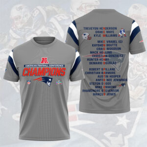 New England Patriots AFC Champions 2026 3D Apparel - NGHIAVT9583