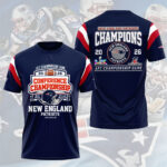 New England Patriots AFC Champions 2026 3D Apparel – NGHIAVT9585