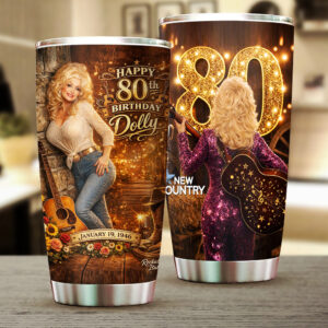 Dolly Parton 80th Anniversary Tumbler Cup -  NGHIAVT9600