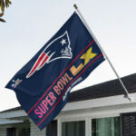 New England Patriots 2025 AFC Champions 3D Double-side House Flag – MAITM14599