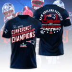 New England Patriots 2025 AFC Champions 3D Apparel – TANTN20620