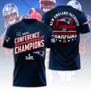 New England Patriots 2025 AFC Champions 3D Apparel - TANTN20620