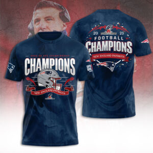 New England Patriots 2025 AFC Champions 3D Apparel - TANTN20622