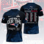 New England Patriots 2025 AFC Champions 3D Apparel – HOATT15894