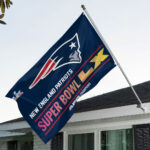 New England Patriots 2025 AFC Champions 3D Double-side House Flag – TANTN20609