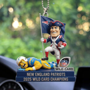 New England Patriots Custom shape 2-sided Acrylic Car Ornament - TMTHU3252