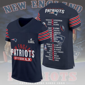 New England Patriots 3D Football Jersey - TMTHU3684