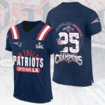 New England Patriots 2025 AFC Champions 3D Football Jersey – HOATT16002