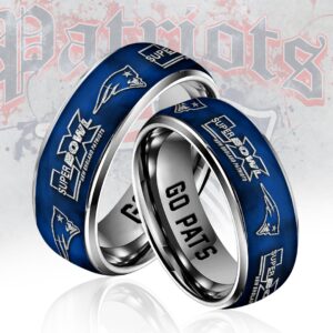 New England Patriots 2025 AFC Champions Custom Alloy Ring - HOATT15898