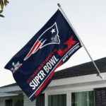New England Patriots 2025 AFC Champions 3D Double-side House Flag – TANTN20606