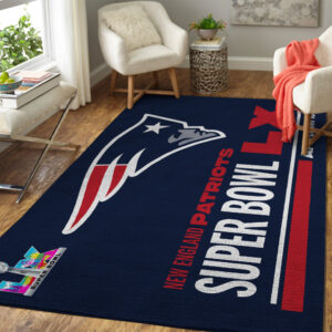 New England Patriots 2025 AFC Champions Rectangular Rug - TANTN20605