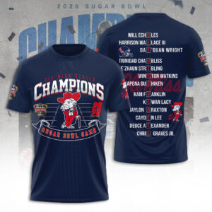 Ole Miss Rebels Football 3D Apparel - TANTN19889