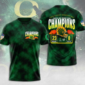 Oregon Ducks Football Orange Bowl Champions 3D Apparel - MAITM14319