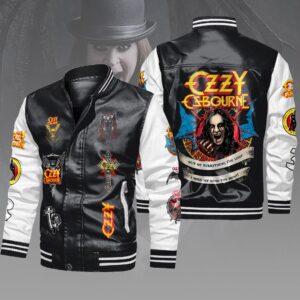 Ozzy Osbourne Leather Bomber Jacket - HOATT15980