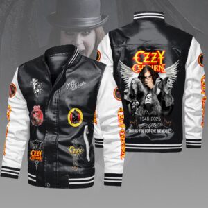 Ozzy Osbourne Leather Bomber Jacket - HOATT15981