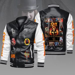 Ozzy Osbourne Leather Bomber Jacket - HOATT15948