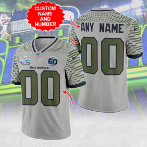 Personalized Seattle Seahawks 50th Anniversary x Super Bowl LX 3D Football Jersey - MAITM14660