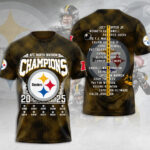 Pittsburgh Steelers 2025 AFC North Champions 3D Apparel – MAITM14339