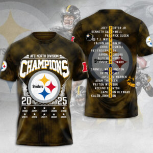 Pittsburgh Steelers 2025 AFC North Champions 3D Apparel - MAITM14339