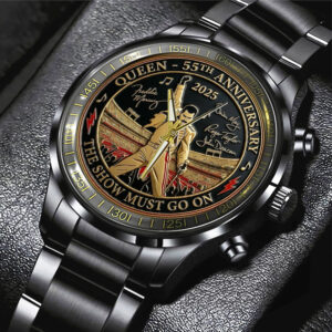 Queen x Freddie Mercury 55th Anniversary Black Stainless Steel Watch - TMTHU3122