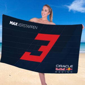 Red Bull Racing x Max Verstappen Rectangle Beach Towel - TANTN19904
