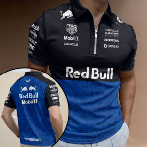 Red Bull Racing Zip Polo Shirt - TMTHU3367