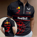 Red Bull Racing x Max Verstappen Zip Polo Shirt – TMTHU3344