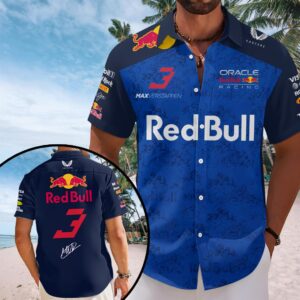 Red Bull Racing x Max Verstappen Short Sleeve Button-Down Shirt – HOATT15886