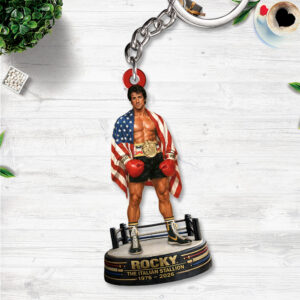 Rocky 50th Anniversary Custom Shape 2-sided Keychain - HOATT15697