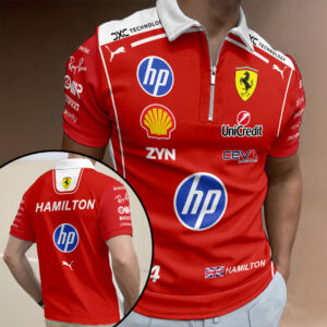 Scuderia Ferrari x Lewis Hamilton 2026 Zip Polo Shirt - HOATT15773