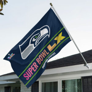 Seattle Seahawks 2025 NFC Champions 3D Double-side House Flag - MAITM14604