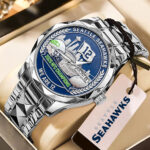 Seattle Seahawks 2025 NFC Champions Alloy Luxury Quartz Watch – MAITM14618