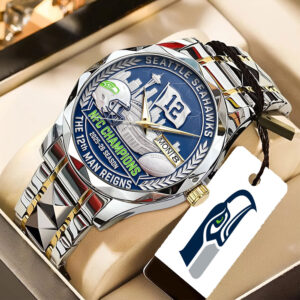 Seattle Seahawks 2025 NFC Champions Alloy Luxury Quartz Watch - TANTN20680
