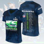 Seattle Seahawks 2025 NFC Champions 3D Football Jersey – HOATT15925