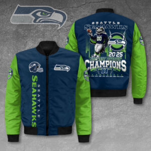 Seattle Seahawks 2025 NFC West Champions 3D Bomber Jacket - HOATT15528