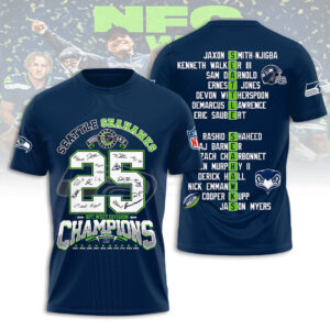 Seattle Seahawks 2025 NFC West Champions 3D Apparel - HOATT15744