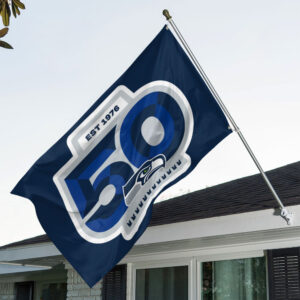Seattle Seahawks 50th Anniversary 3D Double-side House Flag - MAITM14419