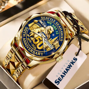 Seattle Seahawks 50th Anniversary Alloy Luxury Quartz Watch - MAITM14393