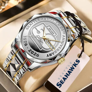 Seattle Seahawks 50th Anniversary Alloy Luxury Quartz Watch - MAITM14448