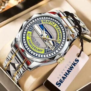 Seattle Seahawks 50th Anniversary Alloy Luxury Quartz Watch - MAITM14639