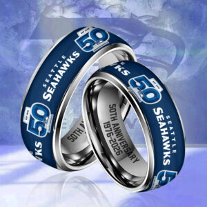 Seattle Seahawks 50th Anniversary Custom Alloy Ring - MAITM14455