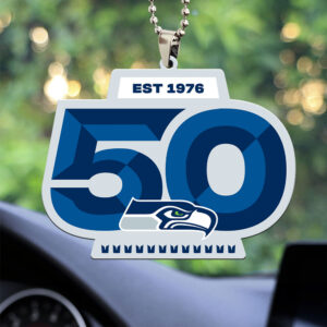 Seattle Seahawks 50th Anniversary Custom shape 1-sided Acrylic Car Ornament - MAITM14453