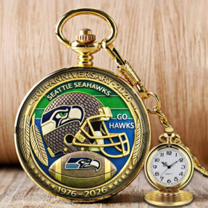Seattle Seahawks 50th Anniversary Pocket Watch - MAITM14584