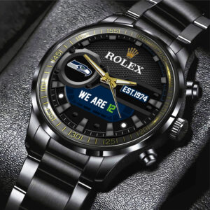 Seattle Seahawks x Rolex Black Stainless Steel Watch - MAITM14674