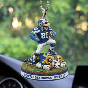 Seattle Seahawks Custom shape 2-sided Acrylic Car Ornament - TMTHU3416