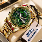 Seattle Seahawks 2025 NFC Champions Alloy Luxury Quartz Watch – TMTHU3476