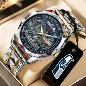 Seattle Seahawks 2025 NFC Champions Alloy Luxury Quartz Watch - TANTN20674
