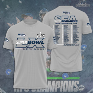 Seattle Seahawks 2025 NFC Champions 3D Apparel - TANTN20652
